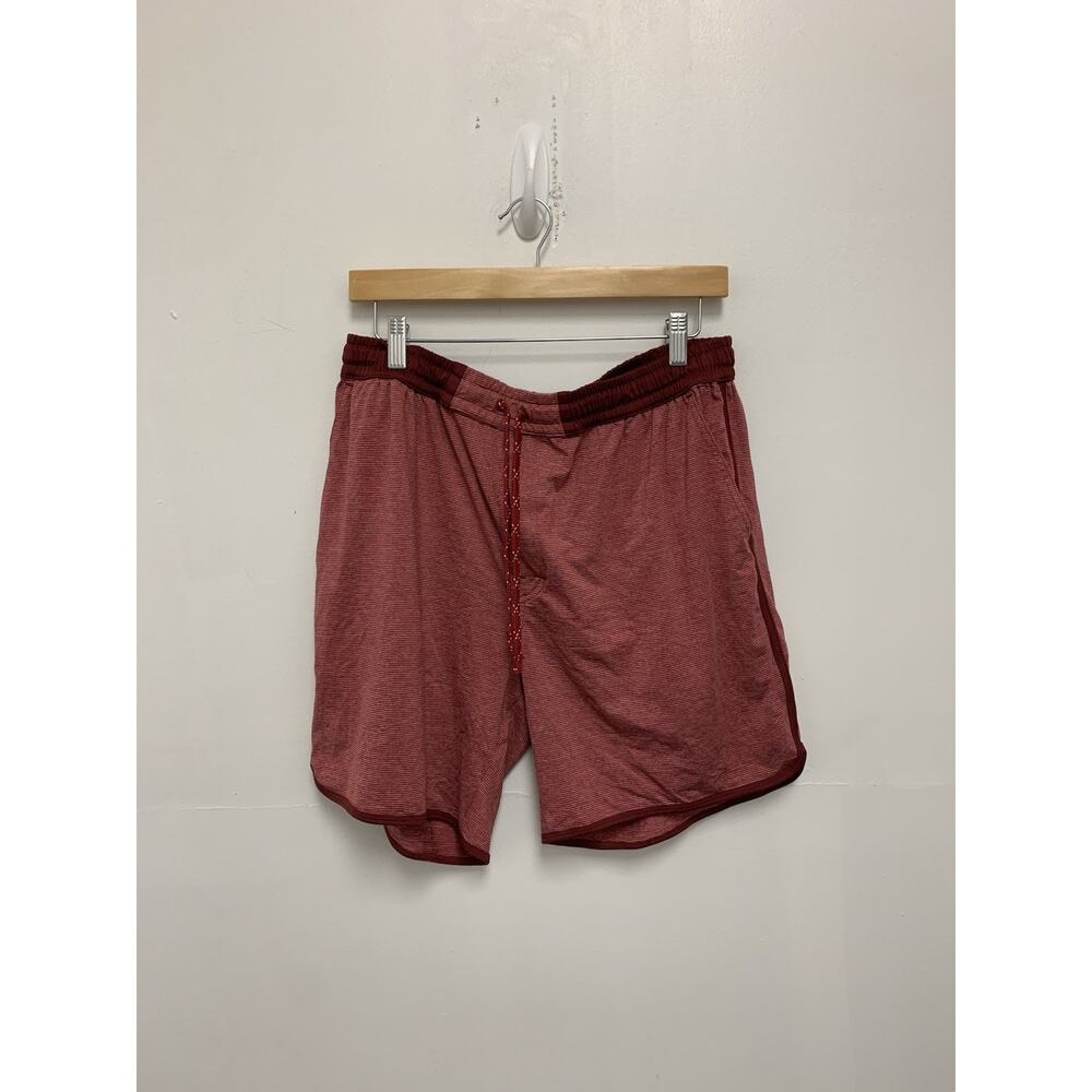 johnnie-O Ricky Striped Performance Shorts Red Size Large